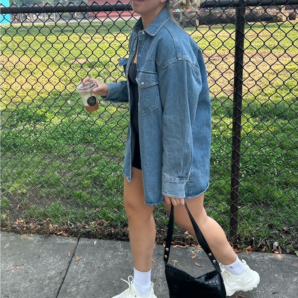 Levi’s pearl snap denim shacket